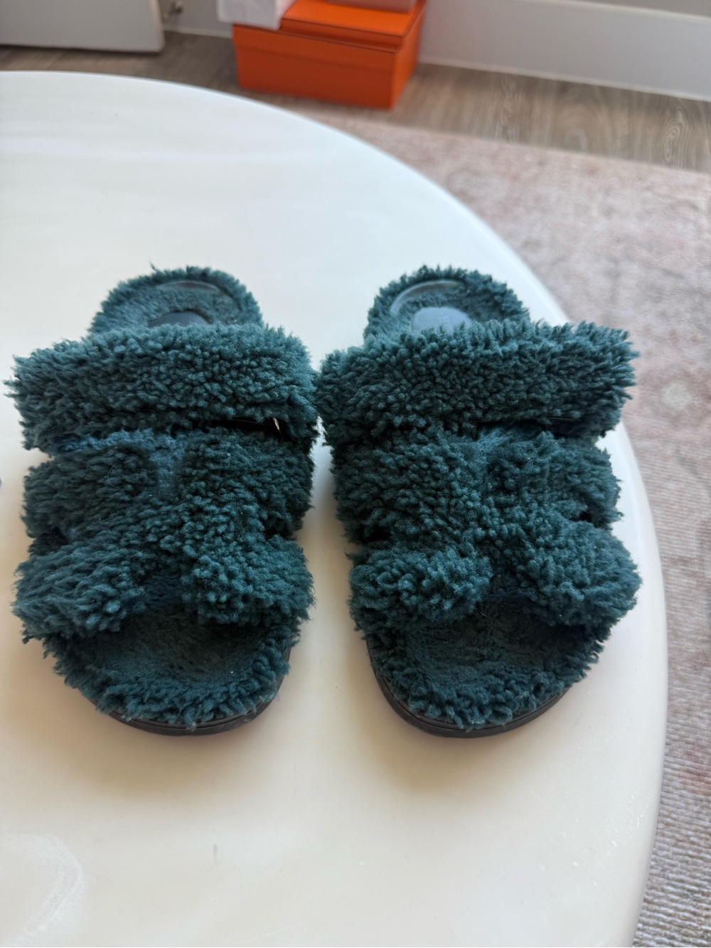 RARE Hermes Women's Chypre Sandals Shearling size 36